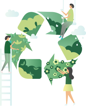 Green Aadhaar Solution Illustration